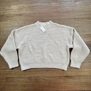 Rylee + Cru Natural Check Aspen Sweater - Size XS